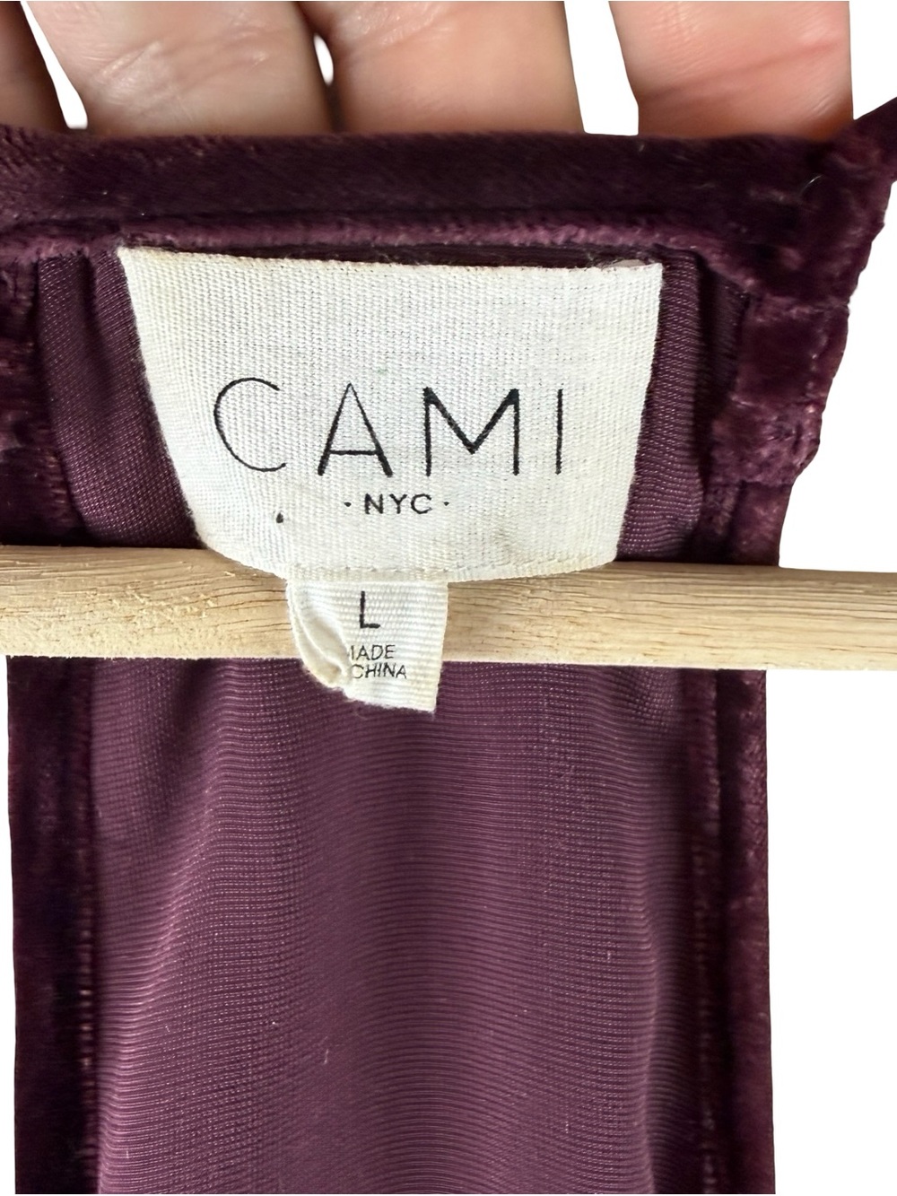 Cami NYC the Whitney Velvet Racerback in Bordeaux - Picture 7 of 8
